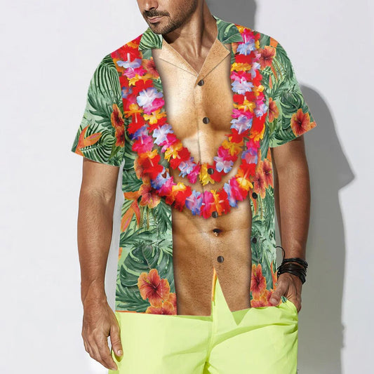 Funny Aloha Tropical Flowers Costume Men Hawaiian Shirt - Gift For Men, Lover, Friend, Family - Amzanimalsgift