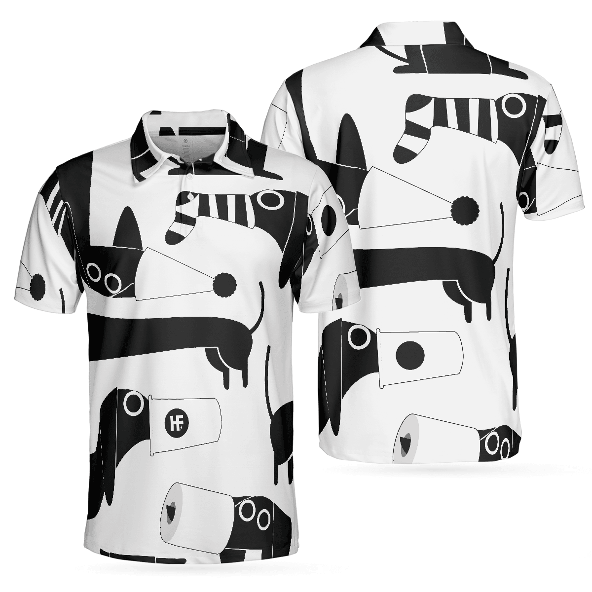 Funny Dachshund Men Polo Shirt, All My Dog Dachshund Shirt For Men, Black And White Dog Lover Polo Shirt, Gift For Dog Lovers - Amzanimalsgift