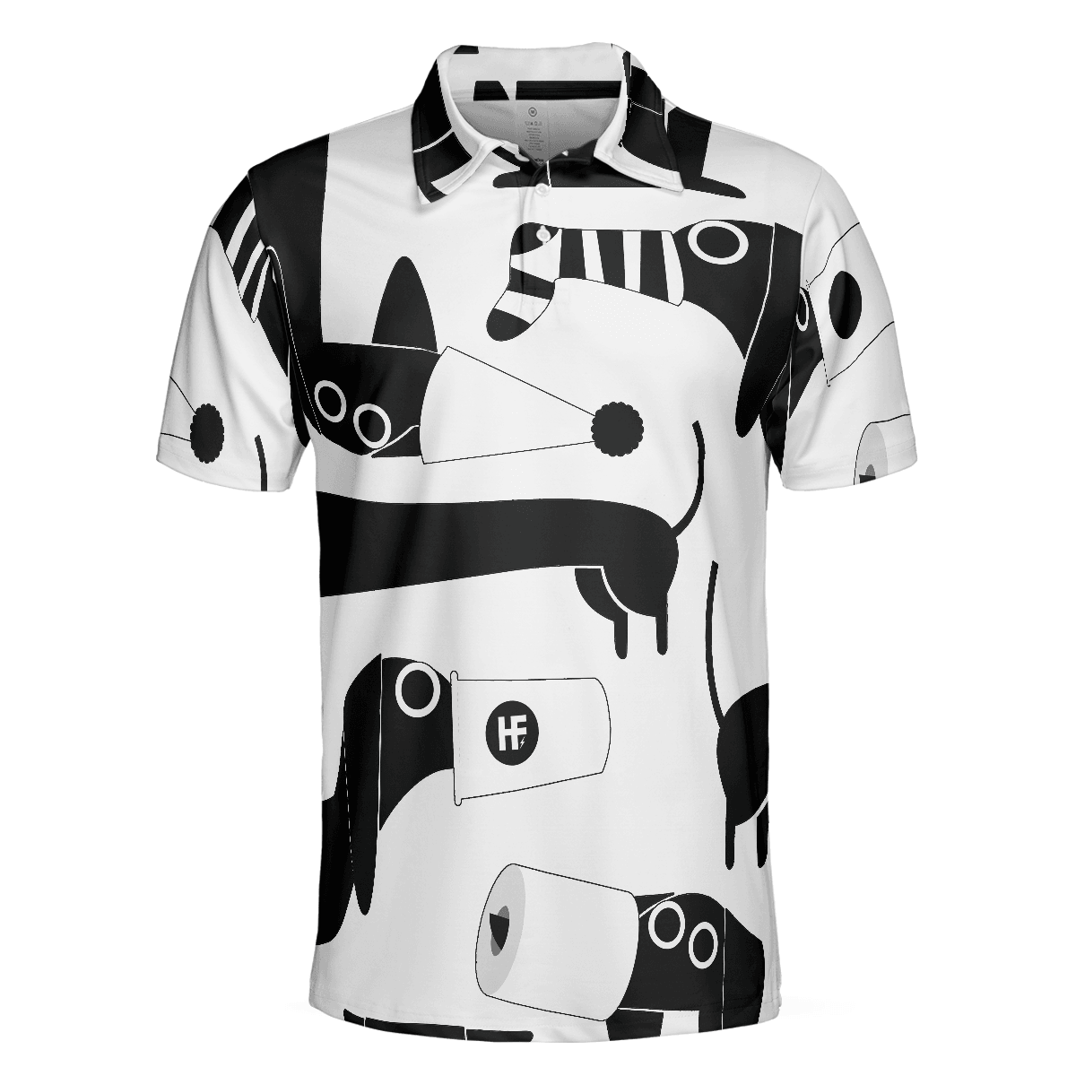 Funny Dachshund Men Polo Shirt, All My Dog Dachshund Shirt For Men, Black And White Dog Lover Polo Shirt, Gift For Dog Lovers - Amzanimalsgift