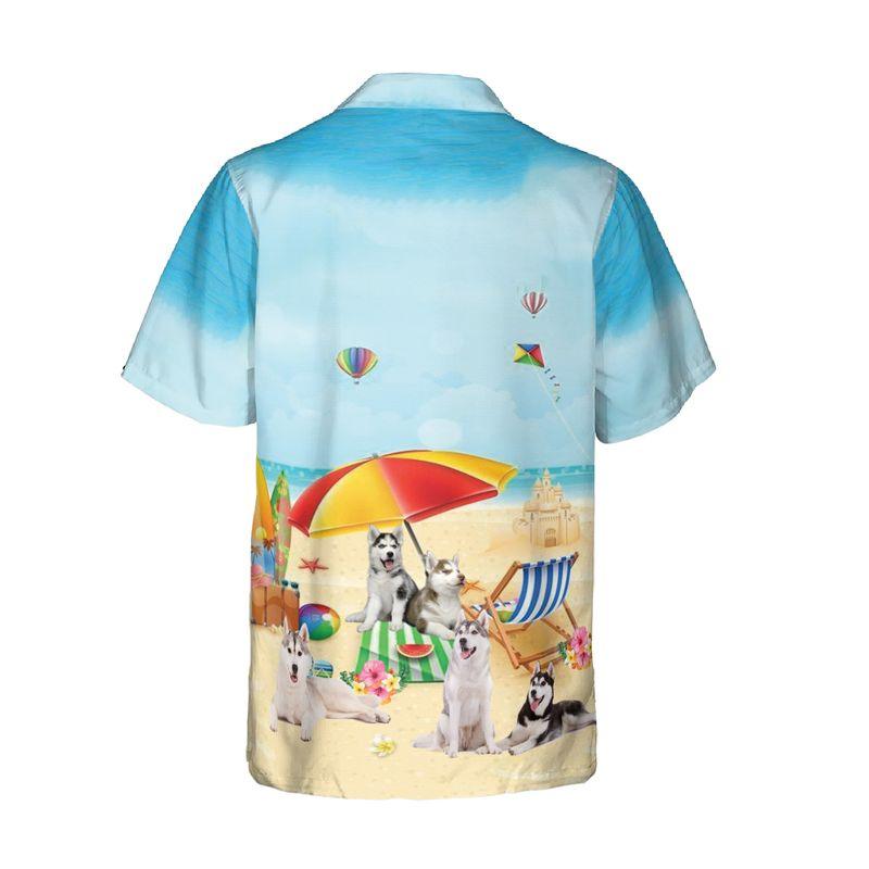 Funny Siberian Husky Dog Aloha Hawaiian Shirts For Summer, Dog Beach Picture Hawaiian Shirt For Men Women, Best Gift For Dog Lovers, Dog Mom Dad - Amzanimalsgift