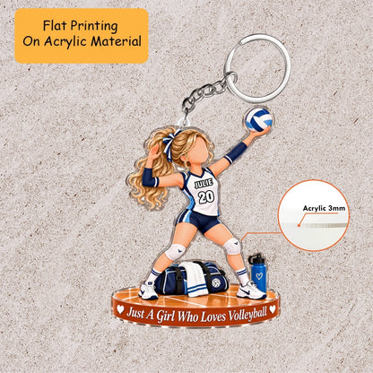 Personalized Volleyball Christmas Ornament, Volleyball Girl Player, Custom Ornament Christmas Gift, Keychain Volleyball, Car Ornament Volleyball