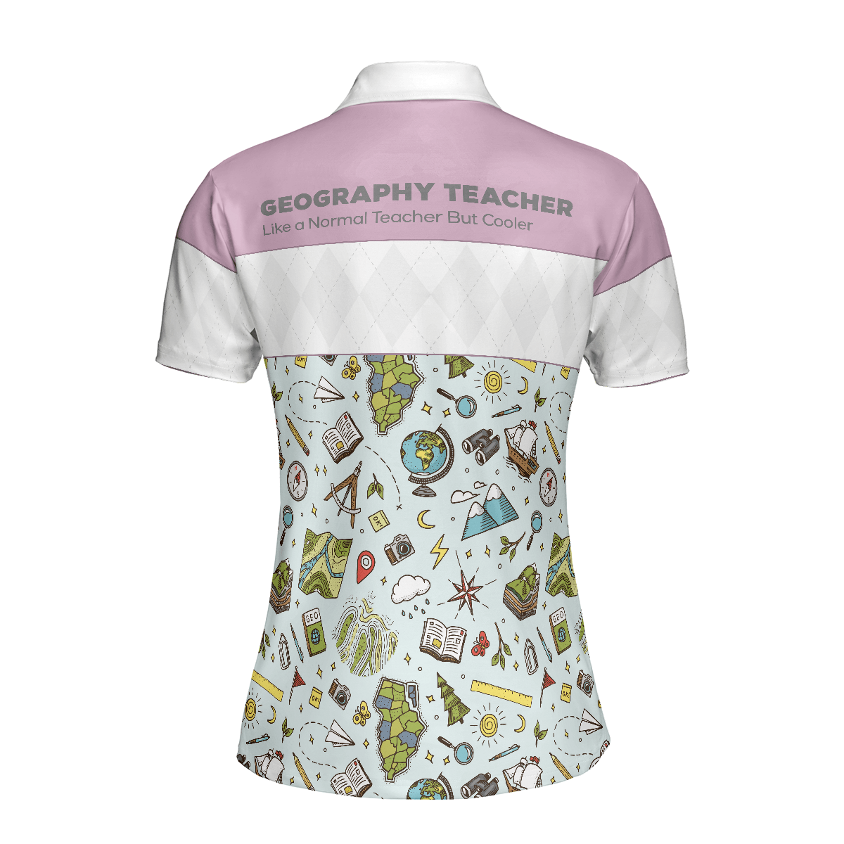 Geography Teacher Women Polo Shirt, Geography Teacher Like A Normal Teacher But Cooler Women Polo Shirts, Best Gift For Teacher's Day, Ladies - Amzanimalsgift