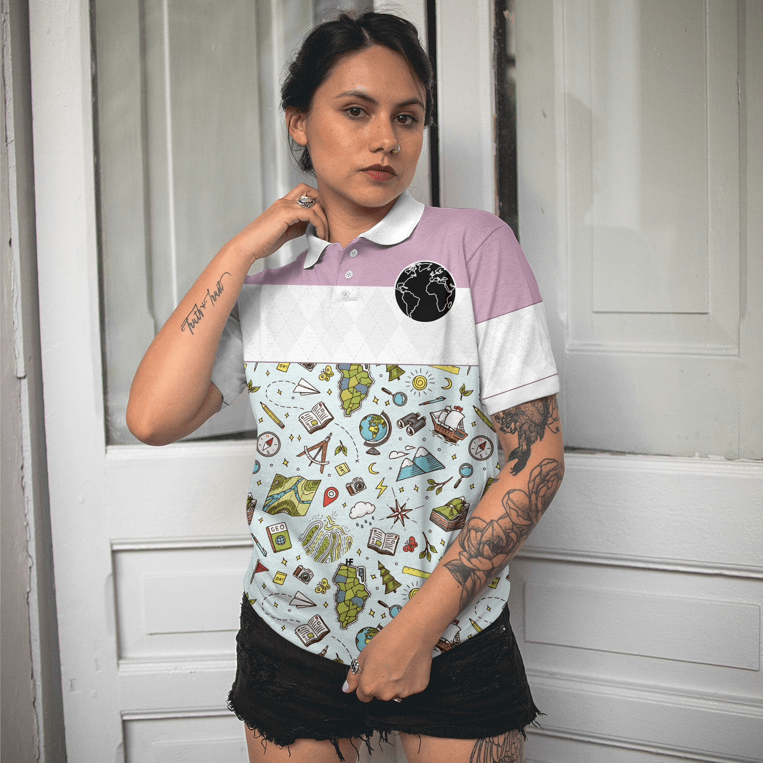 Geography Teacher Women Polo Shirt, Geography Teacher Like A Normal Teacher But Cooler Women Polo Shirts, Best Gift For Teacher's Day, Ladies - Amzanimalsgift