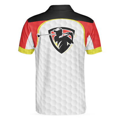 German Flag Golf Texture Short Sleeve All Over Print Men Polo Shirt, Paint Art Polo Shirt, Best Golf Shirt For Men - Amzanimalsgift