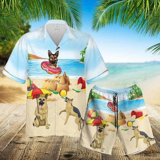 German Shepherd Aloha Hawaiian Shirt - Summer Vibes German Shepherd Beach Hawaiian Shirt For Men & Women, German Shepherd Lover - Amzanimalsgift