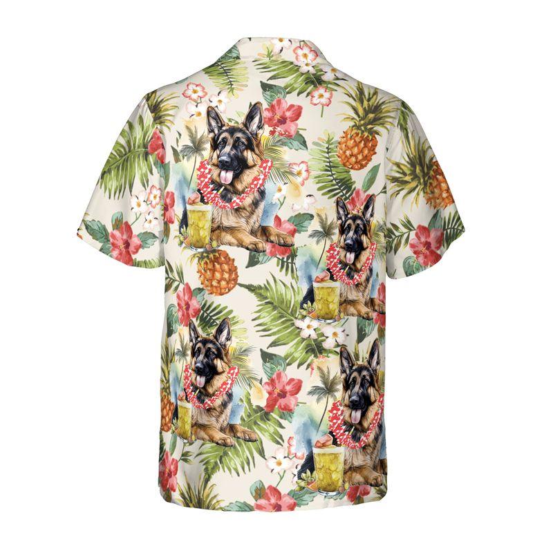 German Shepherd Aloha Hawaiian Shirts For Summer, Tropical Hawaiian Shirt For Men Women Outfit, Beachwear Gift For Dog Lovers, Friend, Dog Mom Dad - Amzanimalsgift