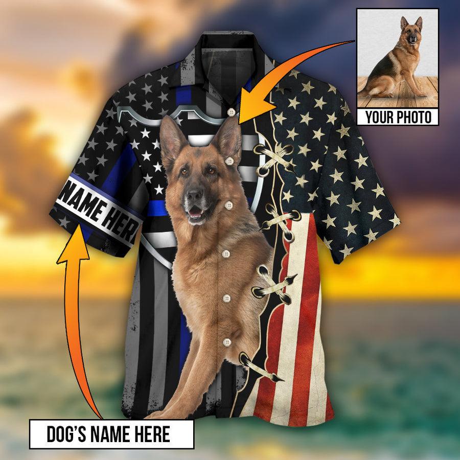 German Shepherd Hawaiian Shirt Custom - Dog Various Style Personalized Hawaiian Shirts - Perfect Gift For Men Women, Dog Lovers - Amzanimalsgift