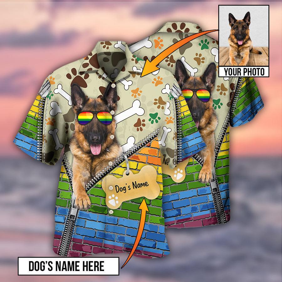 German Shepherd Hawaiian Shirt Custom - Dog Various Style Personalized Hawaiian Shirts - Perfect Gift For Men Women, Dog Lovers - Amzanimalsgift