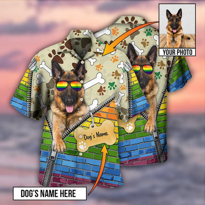 German Shepherd Hawaiian Shirt Custom - Dog Various Style Personalized Hawaiian Shirts - Perfect Gift For Men Women, Dog Lovers - Amzanimalsgift