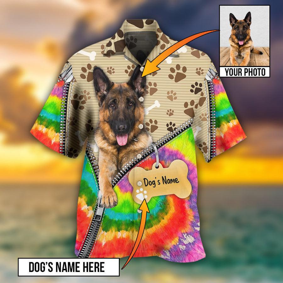 German Shepherd Hawaiian Shirt Custom - Dog Various Style Personalized Hawaiian Shirts - Perfect Gift For Men Women, Dog Lovers - Amzanimalsgift