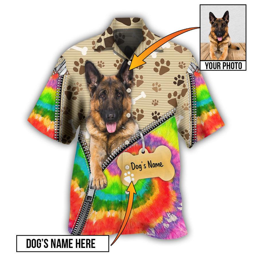 German Shepherd Hawaiian Shirt Custom - Dog Various Style Personalized Hawaiian Shirts - Perfect Gift For Men Women, Dog Lovers - Amzanimalsgift