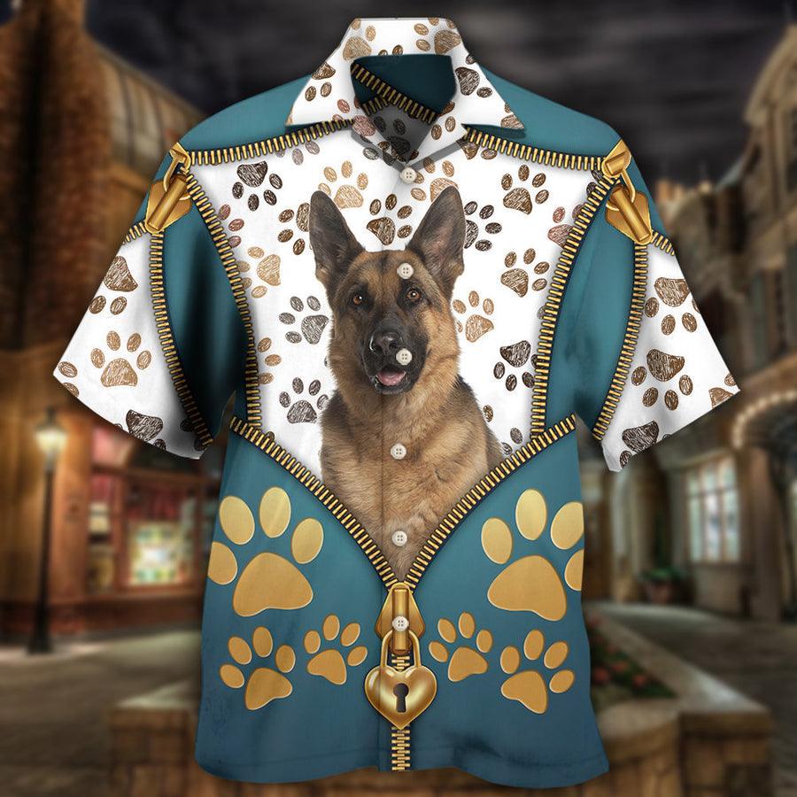 German Shepherd Hawaiian Shirt, Dog Cool Dog Various Style Aloha Hawaiian Shirt For Summer, Gift For Men Women, Dog Lover, Dog Mom Dad - Amzanimalsgift