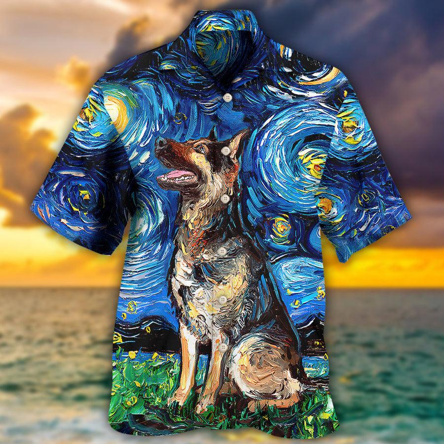 German Shepherd Hawaiian Shirt, Dog Cool Dog Various Style Aloha Hawaiian Shirt For Summer, Gift For Men Women, Dog Lover, Dog Mom Dad - Amzanimalsgift