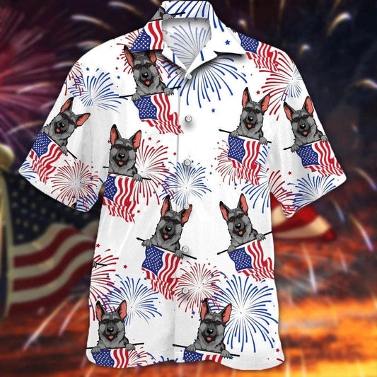 German Shepherd Independence Day Aloha Hawaiian Shirts For Summer, 4th Of July Apparel Aloha Hawaiian Shirt For Men Women, Gift For Dog Lovers - Amzanimalsgift