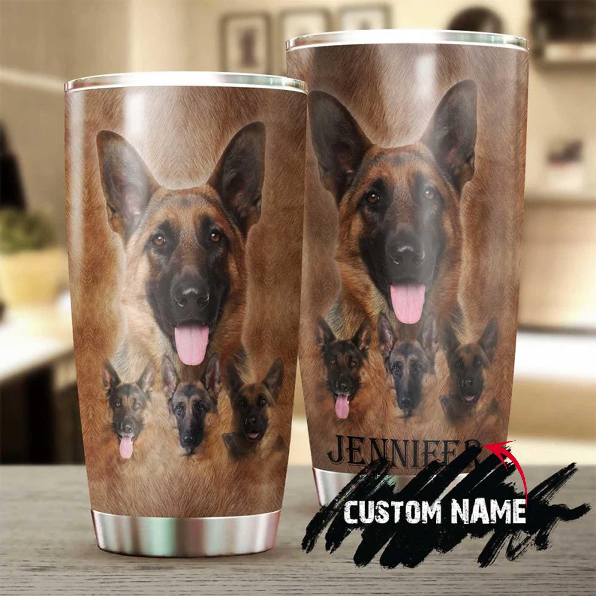 German Shepherd Personalized Mother's Day Gift Tumbler - Gift For Dog Lover, Dog Mom, Dog Dad, Dog Lady - Awesome German Shepherd Lover Tumbler - Amzanimalsgift