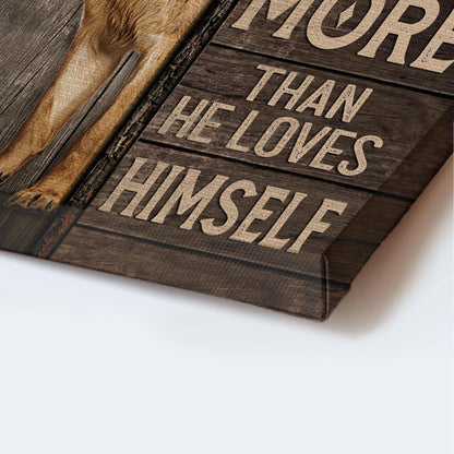 German Shepherd Portrait Canvas - German Shepherd Drawing, A Dog Loves You More Than He Loves Himself - Gift For German Shepherd Lovers, Dog Lovers - Amzanimalsgift