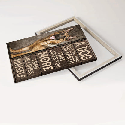 German Shepherd Portrait Canvas - German Shepherd Drawing, A Dog Loves You More Than He Loves Himself - Gift For German Shepherd Lovers, Dog Lovers - Amzanimalsgift