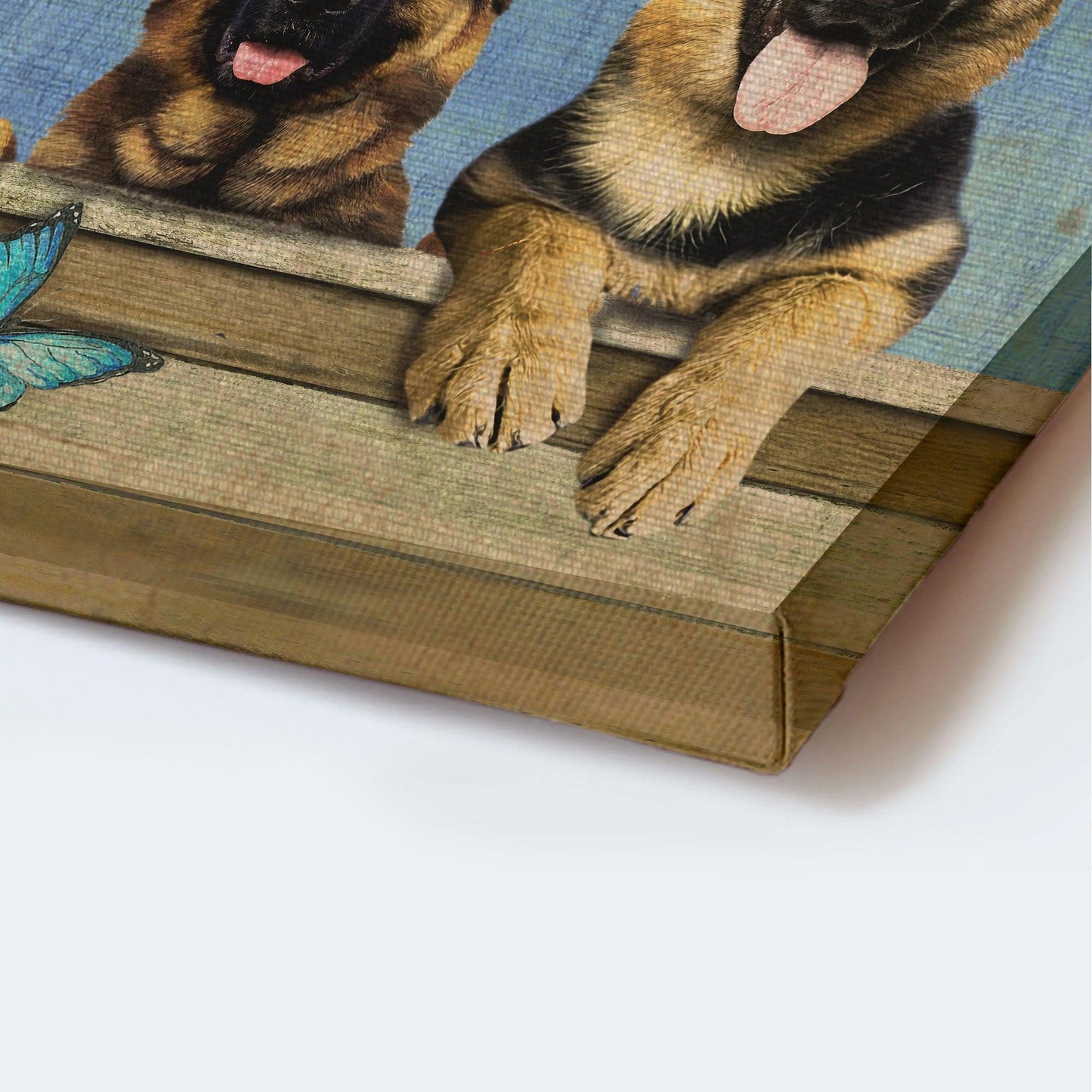 German Shepherd Premium Wrapped Portrait Canvas - German Shepherd, Blue Butterfly, Do What Makes You Happy - Gift For German Shepherd Lovers - Amzanimalsgift