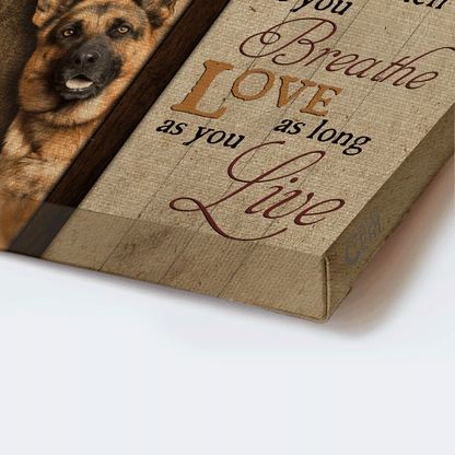German Shepherd Premium Wrapped Portrait Canvas - German Shepherd, Do What Makes You Happy - Perfect Gift For German Shepherd Lovers - Amzanimalsgift