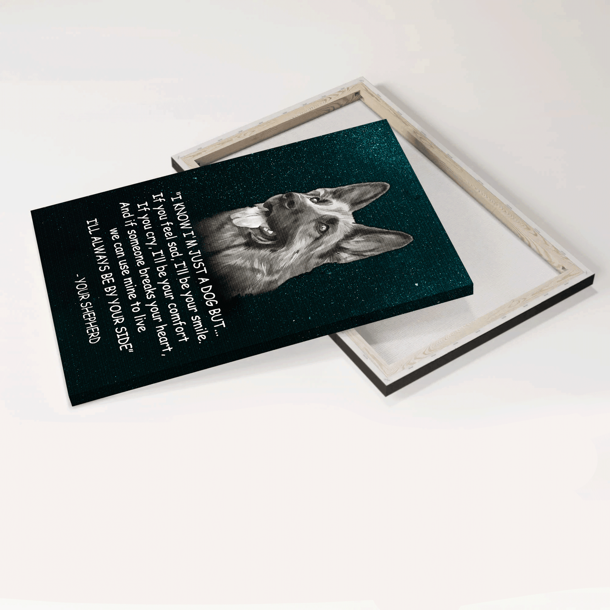 German Shepherd Premium Wrapped Portrait Canvas - German Shepherd, Star Sky, I Will Always Be By Your Side - Gift For German Shepherd Lovers - Amzanimalsgift
