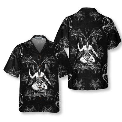Goat Satan Hawaiian Shirt, Cool Goat Aloha Shirt For Men - Perfect Gift For Men, Husband, Boyfriend, Friend, Family - Amzanimalsgift