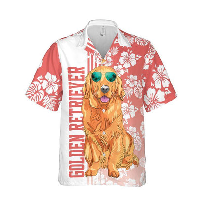 Golden Retriever Dog Aloha Hawaiian Shirts For Summer, Tropical Hawaiian Set Holiday Outfits For Men Women, Gift For Dog Lovers, Dog Mom Dad, Friend - Amzanimalsgift