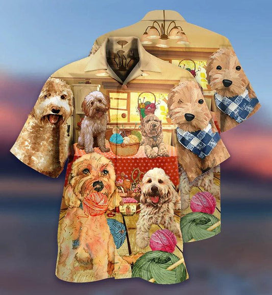 Goldendoodle Aloha Hawaii Shirt - Lovely Dog Crochet Hawaiian Shirt For Summer - Perfect Gift For Dog Lovers, Friend, Family - Amzanimalsgift