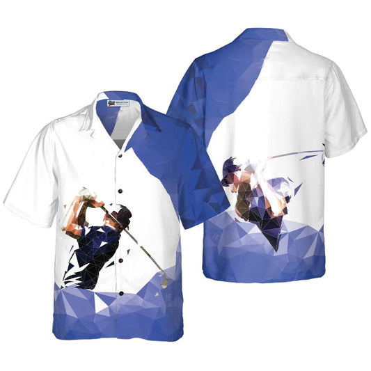 Golf Aloha Hawaiian Shirt, Golf Low Poly Hawaiian Shirt, Golf Aloha Shirt For Summer - Perfect Gift For Men, Women, Golf Lover, Friend, Family - Amzanimalsgift