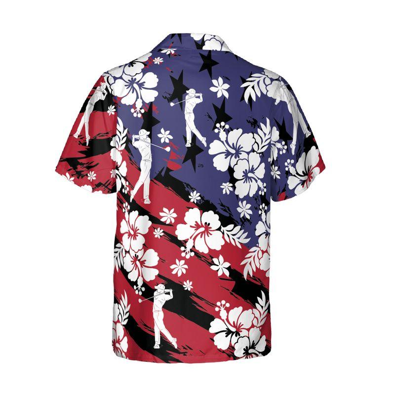 Golf Aloha Hawaiian Shirts For Summer, Sports Beach Tropical American Flag Hawaiian Shirt For Men Women, Beach Wear Golf Gift For Golfers, Golf Lovers - Amzanimalsgift