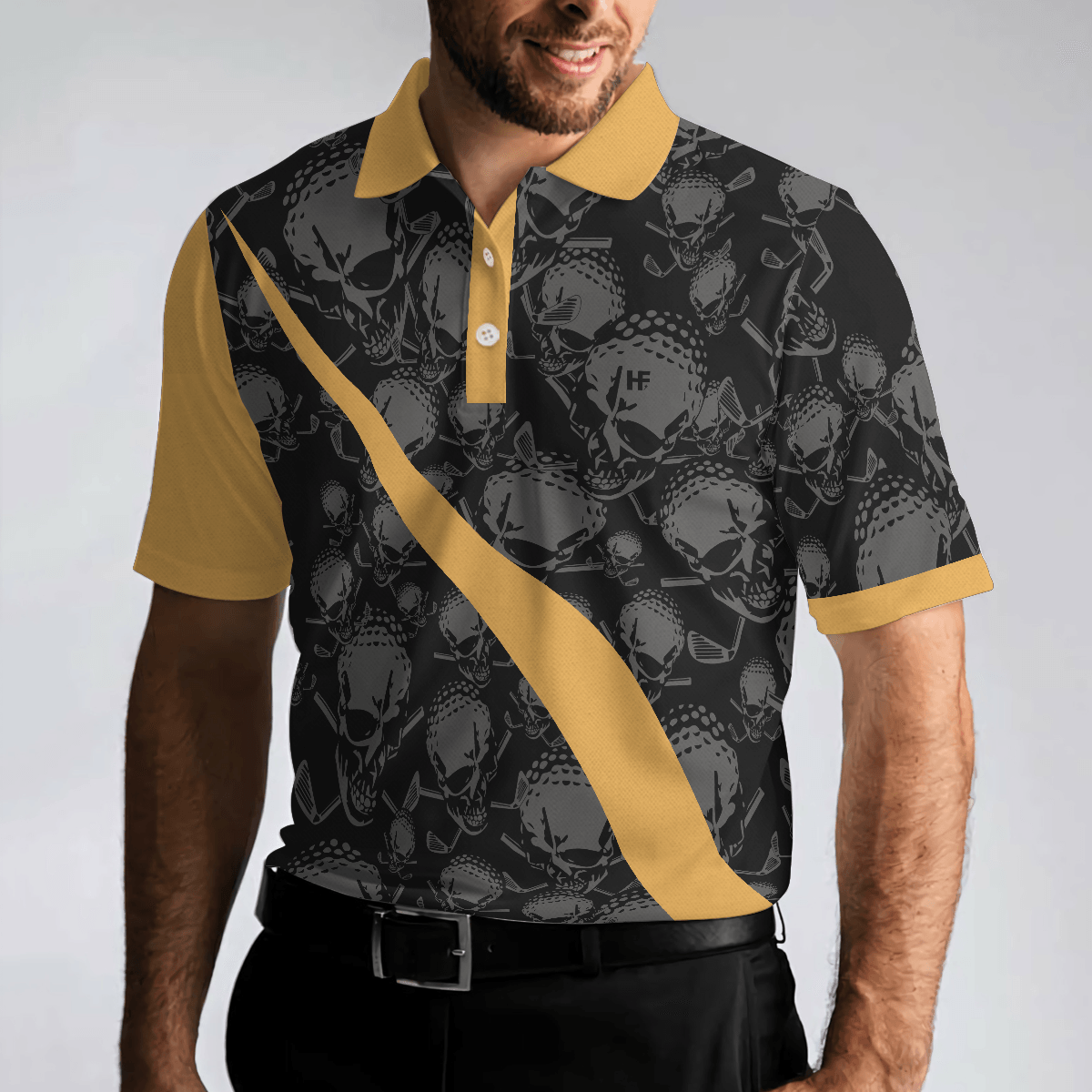 Golf And Beer Men Polo Shirt, I'm A Simple Man I Like Playing Golf And Beer Polo Shirt, Cool Ball Pattern Shirt With Sayings, Best Gift For Golfers - Amzanimalsgift