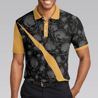 Golf And Beer Men Polo Shirt, I'm A Simple Man I Like Playing Golf And Beer Polo Shirt, Cool Ball Pattern Shirt With Sayings, Best Gift For Golfers - Amzanimalsgift