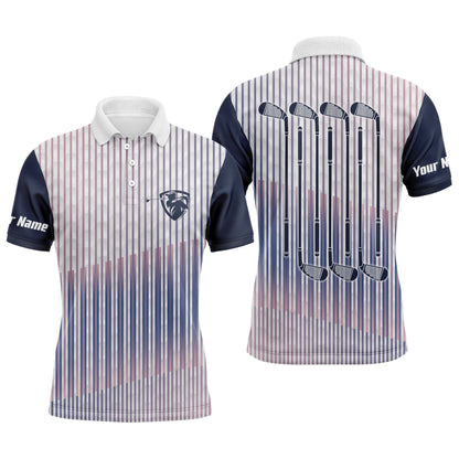 Golf Custom Name Men Polo Shirt, Golf Clubs Personalized Men Polo Shirts, Perfect Gift For Golf Fans, Golfing Gift For Male, Golfers, Golf Lovers - Amzanimalsgift