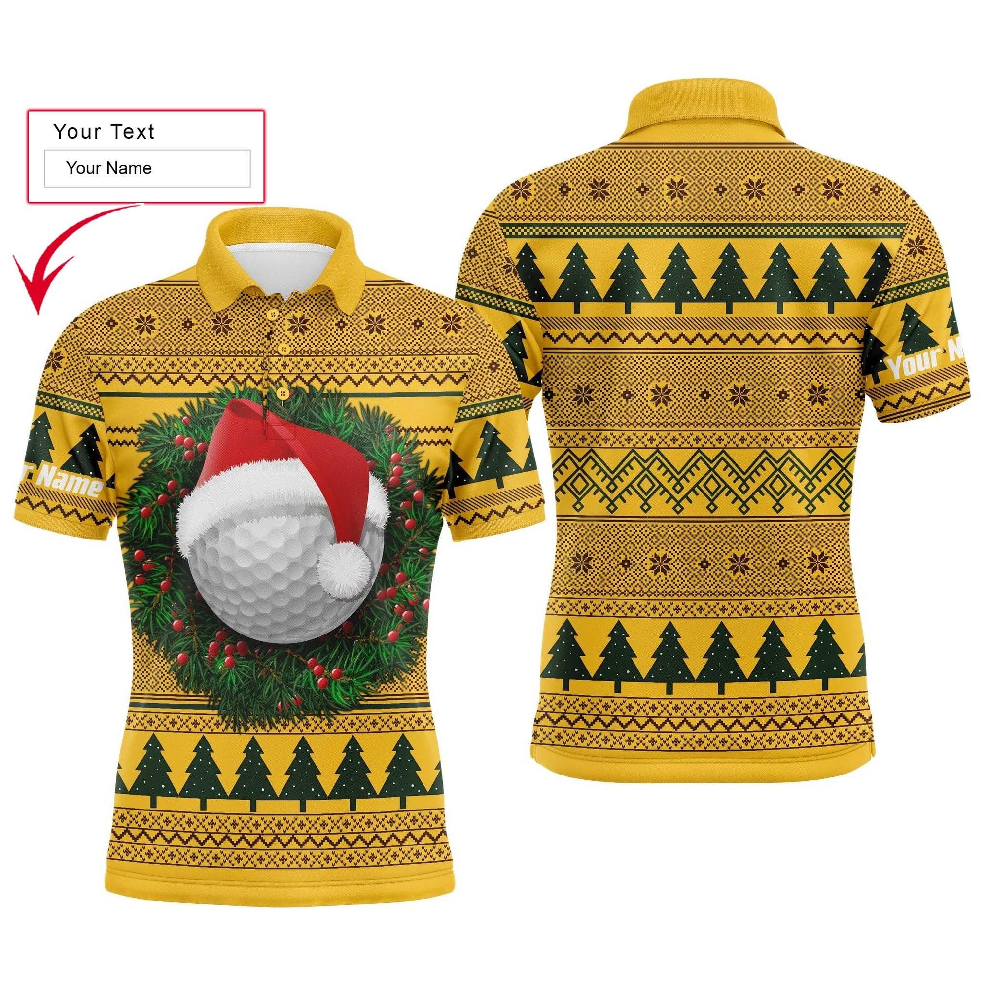 Golf Custom Name Women Polo Shirt, Ugly Christmas Sweater Personalized Women Polo Shirts, Xmas Gift For Ladies, Golf Lovers, Golfers - Amzanimalsgift