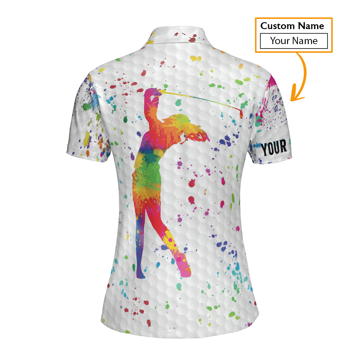 Golf Custom Name Women Polo Shirt, Watercolor Swing Swear Repeat Personalized Women Polo Shirts, Golfing Gift For Ladies, Golfers, Golf Lovers - Amzanimalsgift