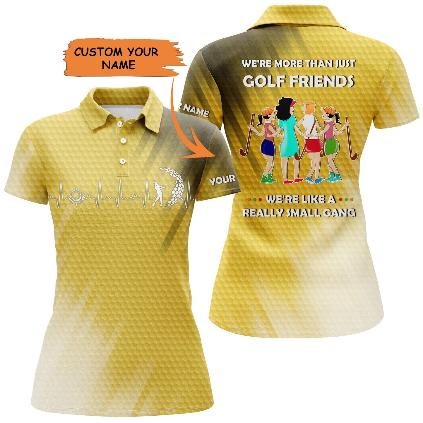 Golf Custom Name Women Polo Shirt, We're More Than Just Golf Friends Multi-color Personalized Women Polo Shirt, Perfect Gift For Golf Lovers, Golfers - Amzanimalsgift