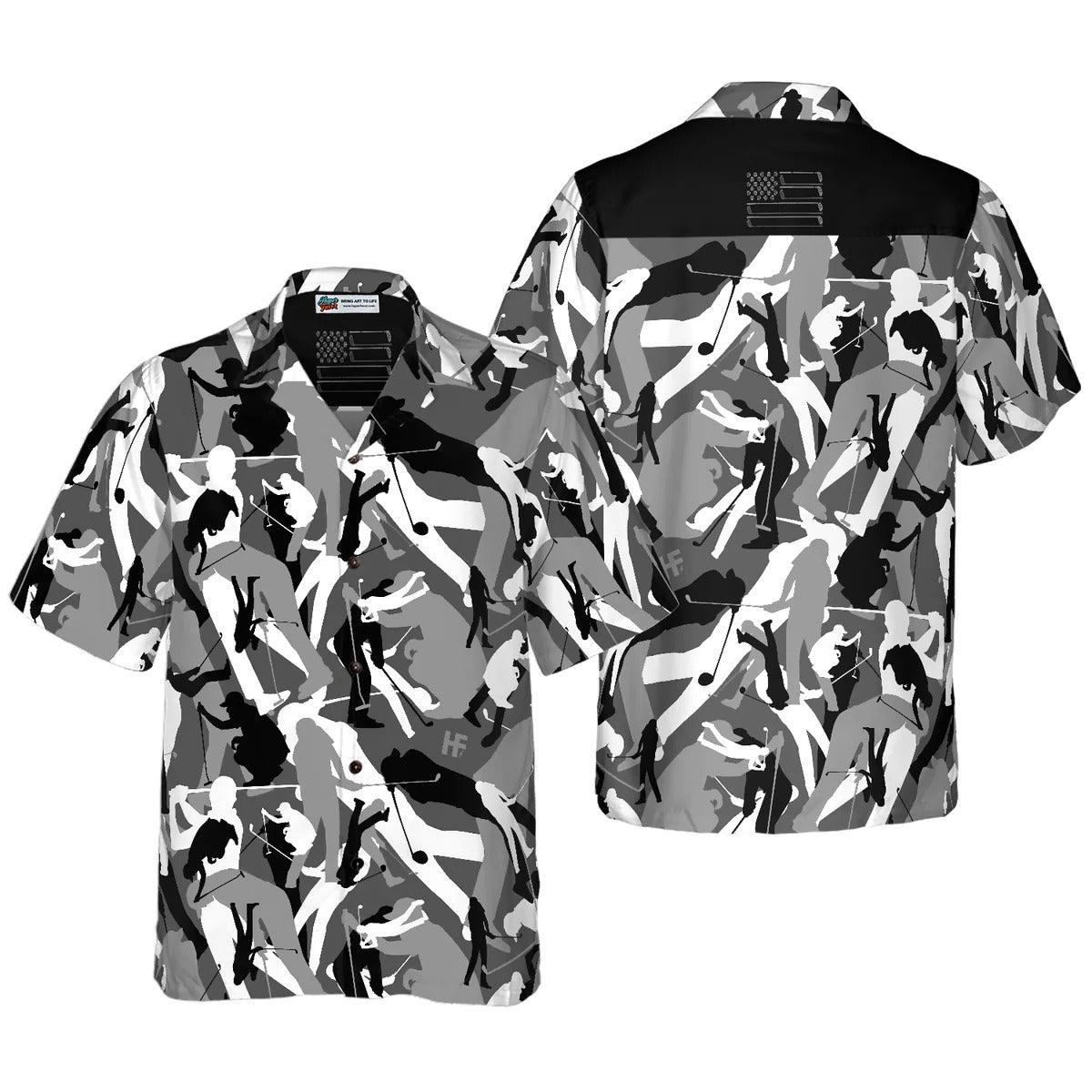 Golf Hawaiian Shirt Camouflage Seamless Pattern, Golf Hawaiian Shirt, Camouflage Seamless Aloha Shirt - Perfect Gift For Men, Women, Friend, Family - Amzanimalsgift