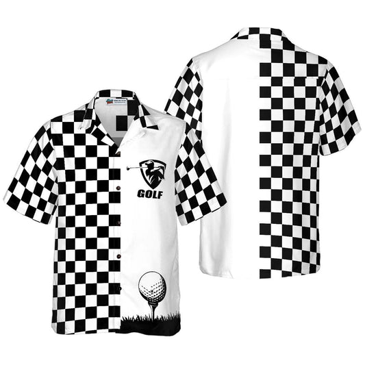 Golf Hawaiian Shirt, Checkboard Style Golf Hawaiian Shirt, Golf Summer Aloha Shirt- Perfect Gift For Men, Women, Golf Lover, Friend, Family - Amzanimalsgift