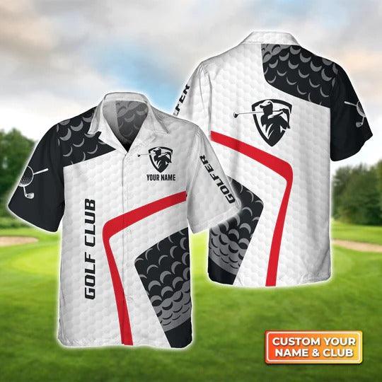 Golf Hawaiian Shirt, Custom Name And Club Golf Hawaiian Shirt, Graphic Golf Club, Personalized Aloha Hawaiian Shirt - Gift For Golf Lovers, Golfers - Amzanimalsgift