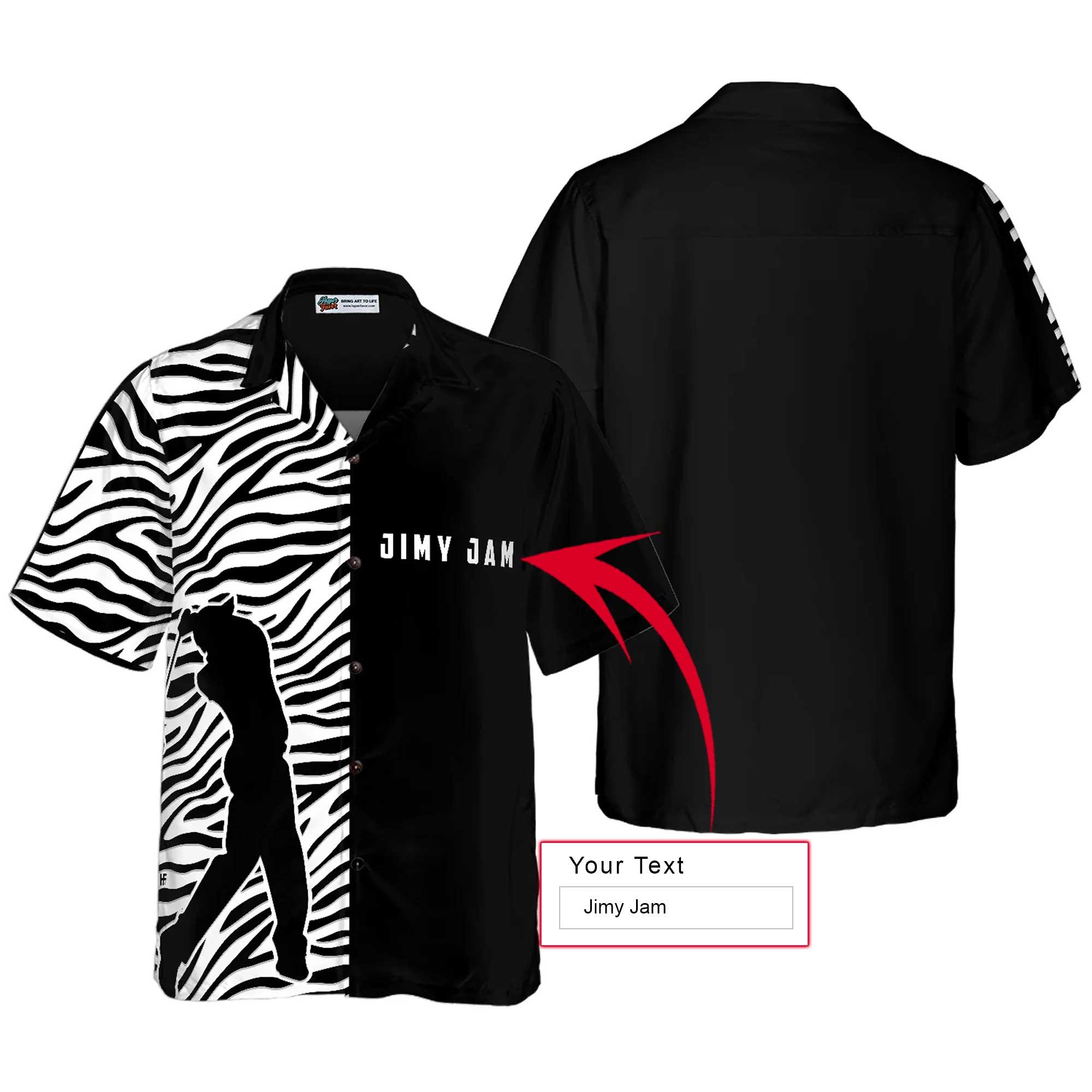 Golf Hawaiian Shirt Custom Name, Zebra Pattern Personalized Colorful Summer Aloha Shirt For Men Women, Gift For Friend, Team, Golf Lover - Amzanimalsgift