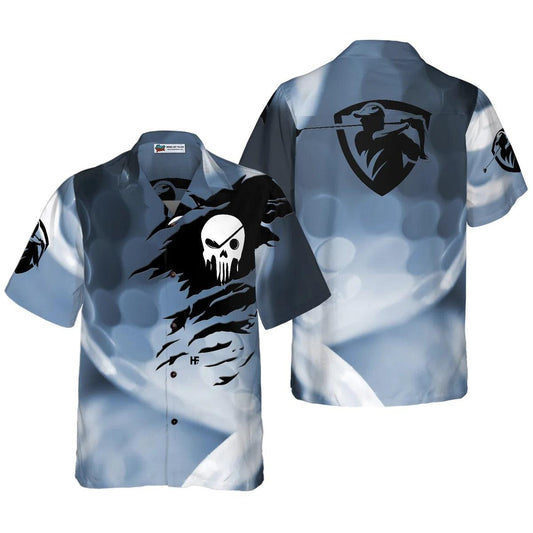 Golf Hawaiian Shirt, Golf Ball Aloha Hawaii Shirt For Summer, Golf Ball Close-Up Aloha Shirt - Perfect Gift For Men, Women, Golf Lover, Friend, Family - Amzanimalsgift