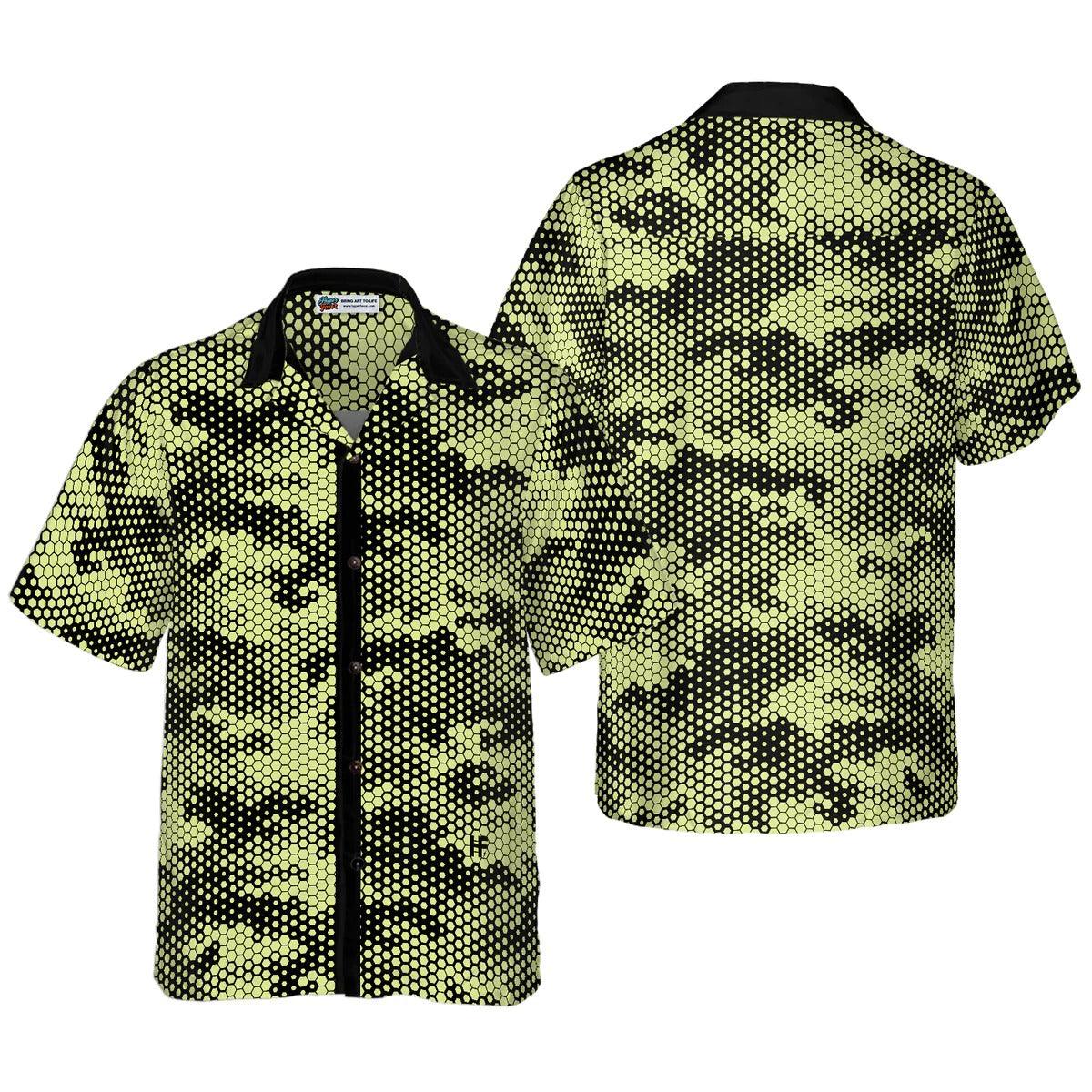Golf Hawaiian Shirt, Golf Ball Texture Digital Camo Hawaiian Shirt, Golf Pattern Aloha Shirt- Perfect Gift For Men, Women, Golf Lover, Friend, Family - Amzanimalsgift