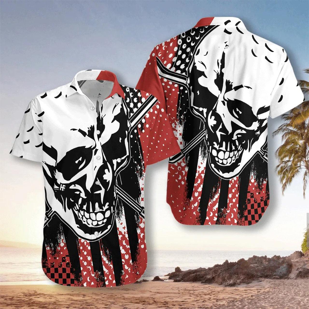 Golf Hawaiian Shirt, Golf Blade Skull Aloha Hawaiian Shirts For Men and Women - Gift For Golfer, Friend, Family - Amzanimalsgift