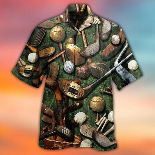 Golf Hawaiian Shirt - Golf Clubs Hawaiian Shirt For Summer - Perfect Gift For Men, Golfers, Golf Lovers - Amzanimalsgift