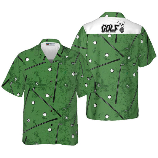 Golf Hawaiian Shirt, Golf Green Pattern Aloha Shirt, Golf Aloha Hawaiian Shirt For Summer - Perfect Gift For Men, Women, Golf Lover, Friend, Family - Amzanimalsgift