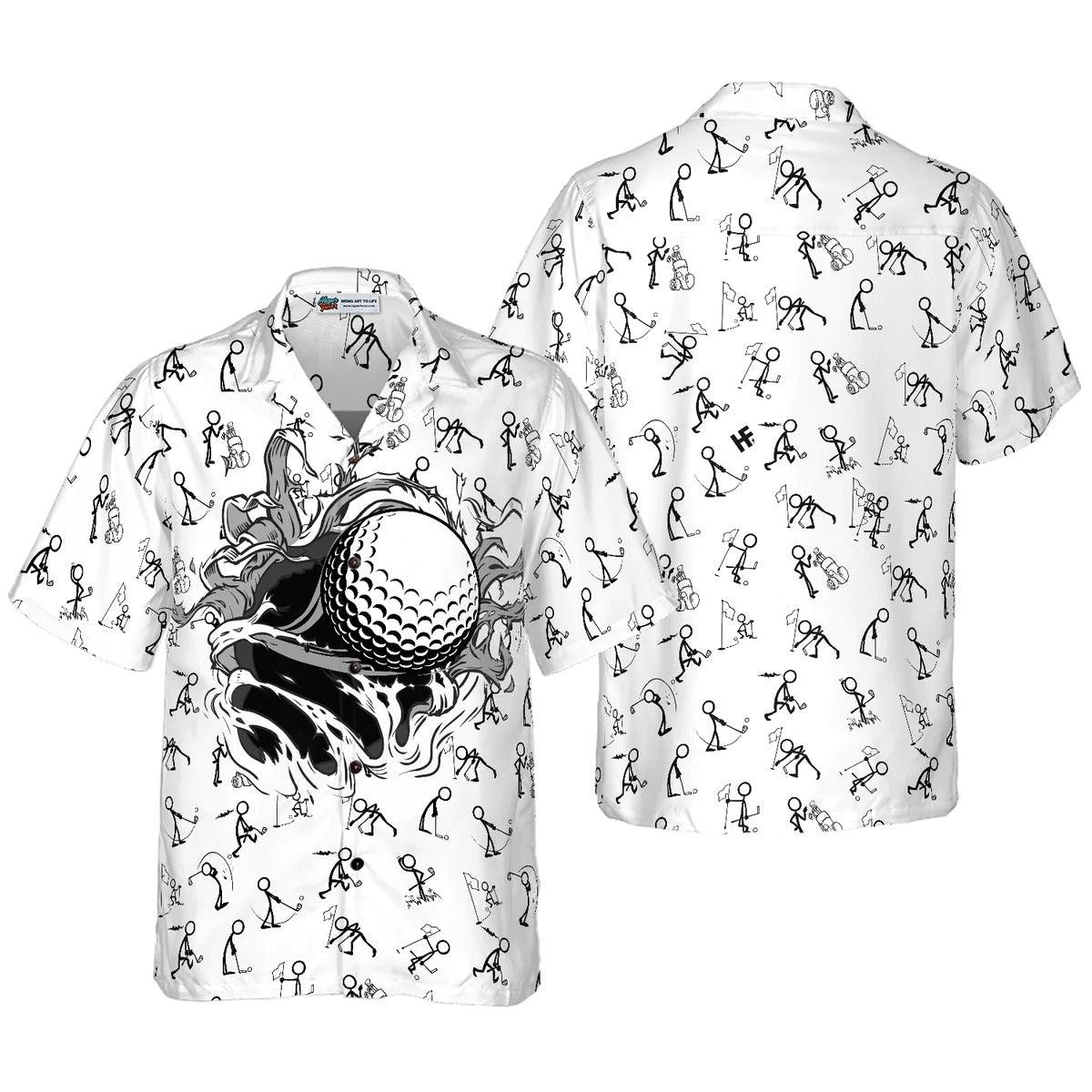 Golf Hawaiian Shirt, Golf Hole Breakthrough Aloha Shirt, Golf Hawaiian Shirt For Summer - Perfect Gift For Men, Women, Golf Lover, Friend, Family - Amzanimalsgift