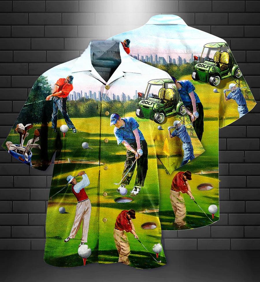 Golf Men Long Polo Shirt - Golf Men, Golf Cart Long Polo Shirt - Perfect Gift For Men & Women, Golf Lover