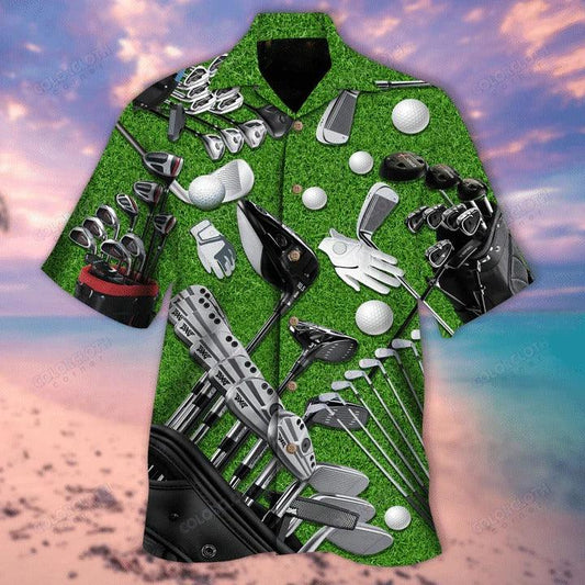 Golf Hawaiian Shirt, Golf Tropical Green Aloha Hawaiian Shirts For Men and Women - Gift For Friend, Family, Golfer - Amzanimalsgift