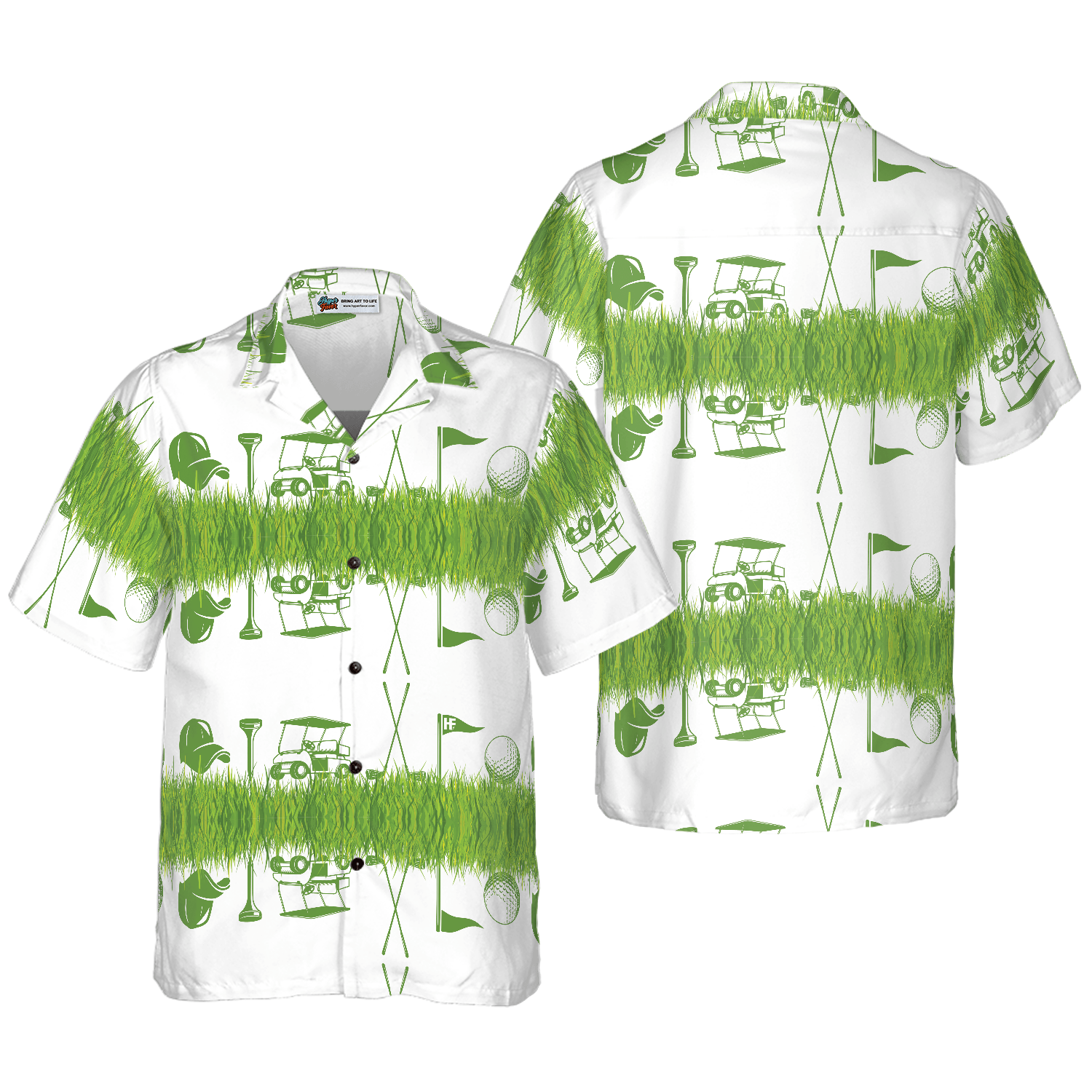 Golf Hawaiian Shirt Icon Seamless Pattern, Colorful Summer Aloha Shirt For Men Women, Perfect Gift For Friend, Team, Golf Lovers, Golfer - Amzanimalsgift