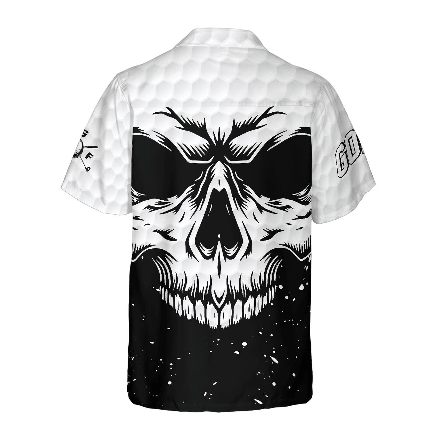 Golf Hawaiian Shirt White Skull, Colorful Summer Aloha Hawaiian Shirt For Men Women, Gift For Friend, Family, Husband, Wife, Golf Lovers, Golfers - Amzanimalsgift