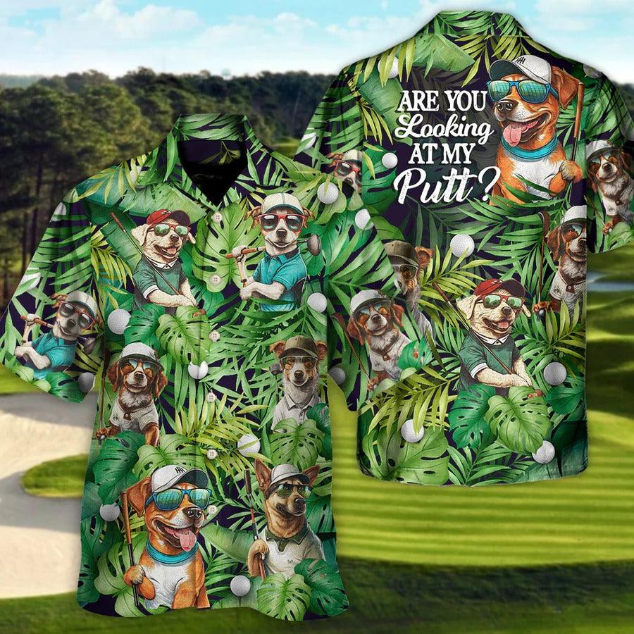 Golf Hawaiian Shirts - Dog Playing Golf Aloha Shirts, Are You